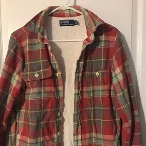 Polo waffle knit lined flannel